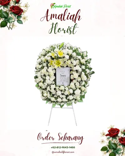 Krans Bunga Duka Cita di Sumbermanjing Wetan