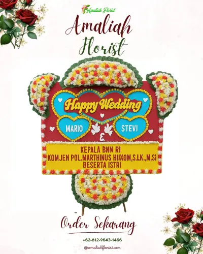 Karangan Papan Bunga Pernikahan di Sumbermanjing Wetan